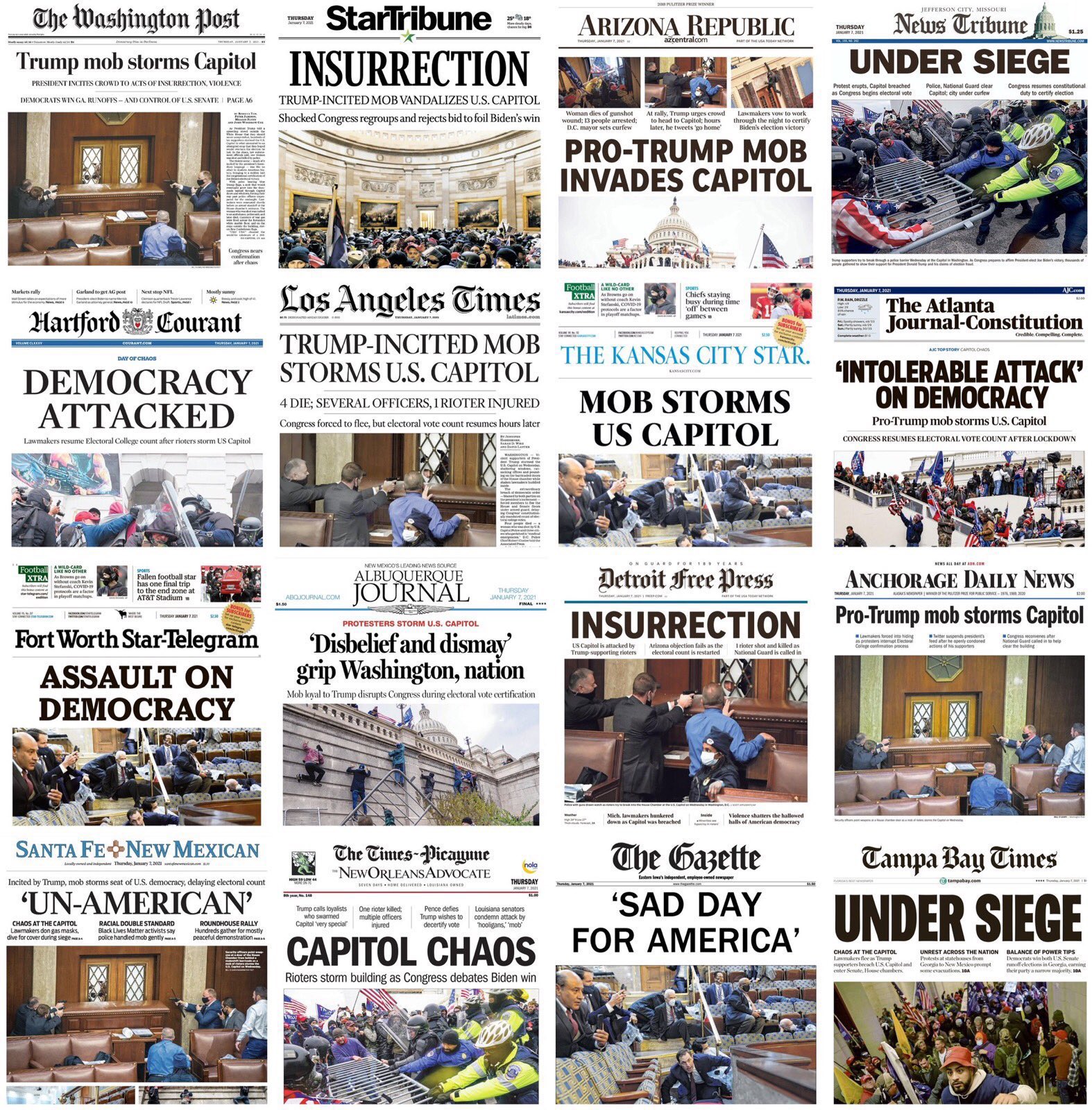 America is horrified GOP assualt on capitol horrifies America